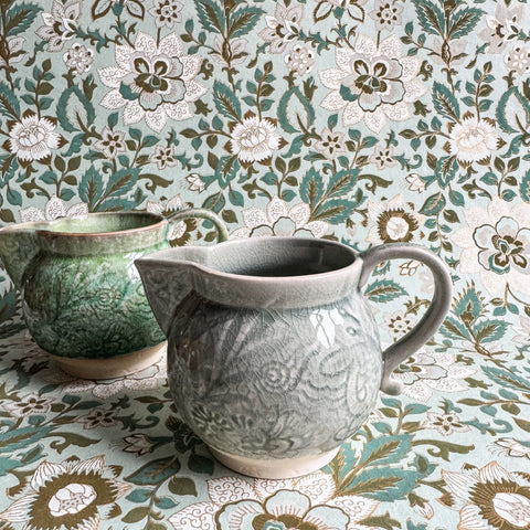 Arabesque 'Milk or Cream Jug' crackle glazed in 'Antique' by Sthal of Sweden - Curated Living