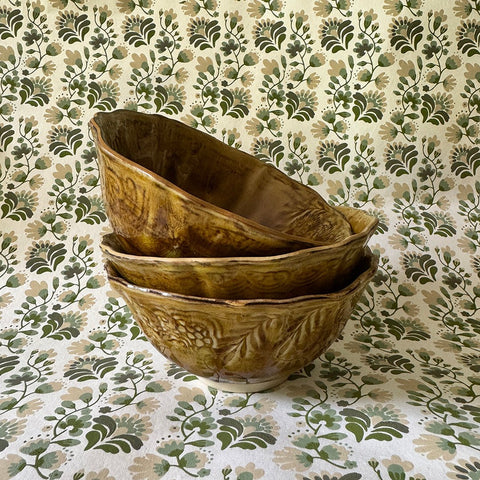Arabesque 'Small Soup Bowl' crackle glazed in 'Pineapple' by Sthal of Sweden - Curated Living