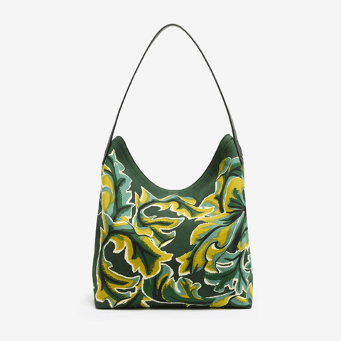 Bag 'Leonard' 100% Cotton with 100% Leather in Khaki by Inoui Editions - Curated Living