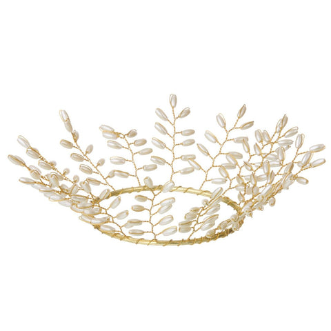 Beaded Candle Ring 'Gia Pearl' 7cm by Bungalow of Denmark - Curated Living