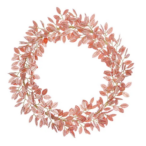 Beaded Ornament Wreath 'Lira Cerise' 14cm by Bungalow of Denmark