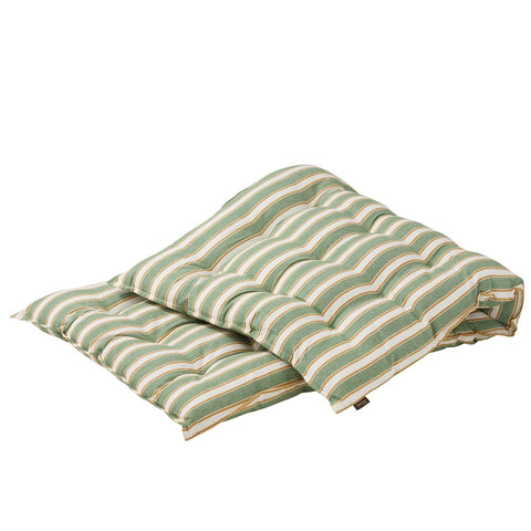 Bench Mattress 'Palermo Basil' in Yarn-dyed cotton - Curated Living