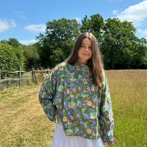 Blouse 'Elizabeth' Fruits by Autre Aura - Curated Living