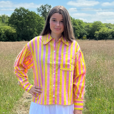 Blouse 'Maia' Stripes by Autre Aura - Curated Living