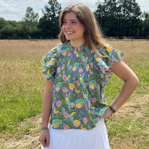 Blouse 'Wallis' Fruits by Autre Aura - Curated Living