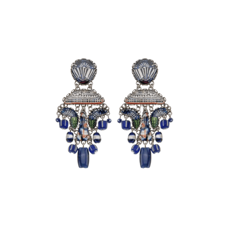 'Blue Domes Set - Naxos Earrings' by Ayala Bar - Curated Living