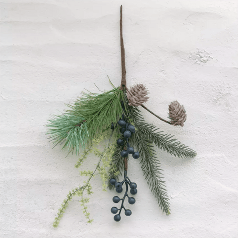 'Blueberry and Fircone Sprig' Small by Grand Illusions - Curated Living