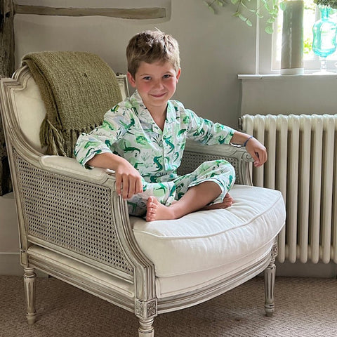 Boys Crocodile Print Pyjamas. - Curated Living