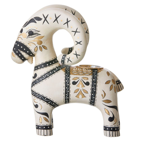 Candle Holder 'Buck Straw' 14cm by Bungalow of Denmark - Curated Living