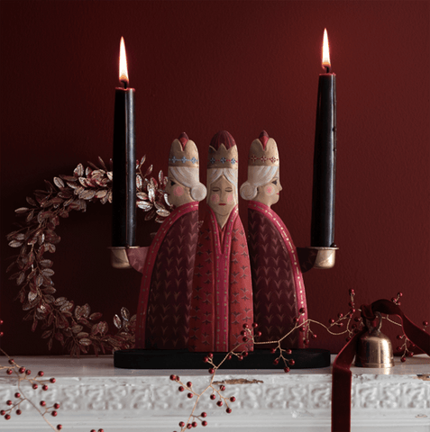 Candle Holder 'Wise Queens Ruby 21cm' by Bungalow of Denmark - Curated Living