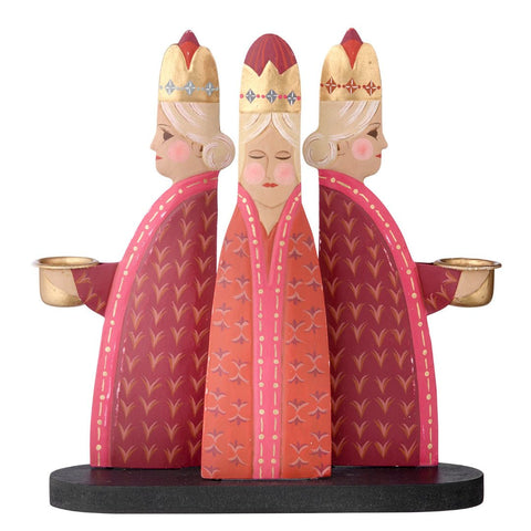 Candle Holder 'Wise Queens Ruby 21cm' by Bungalow of Denmark - Curated Living