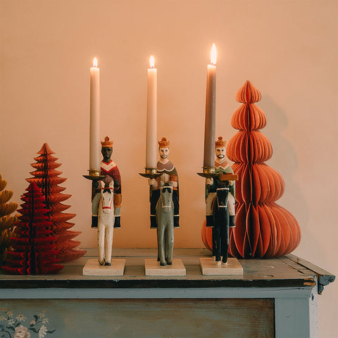 Candle Holders 'Wise Men Smoke' Set of Three by Bungalow of Denmark - Curated Living