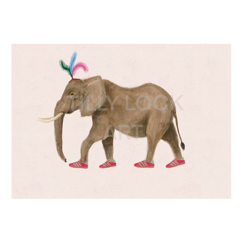 Carnival Elephant Print by Tilly Lock Art
