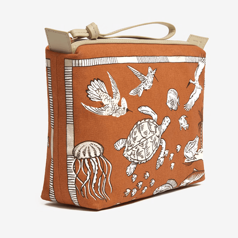 Case 'City Tasca - Orange' with Leather Trim and Zip Pull by Inoui Editions - Curated Living