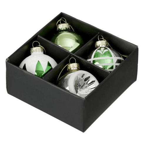 Christmas Tree 'Anastazia Moss' Decoration Box of Four by Bungalow of Denmark - Curated Living