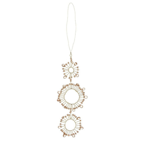 Christmas Tree 'Mio Hoops Rose' Beaded Ornament by Bungalow of Denmark - Curated Living