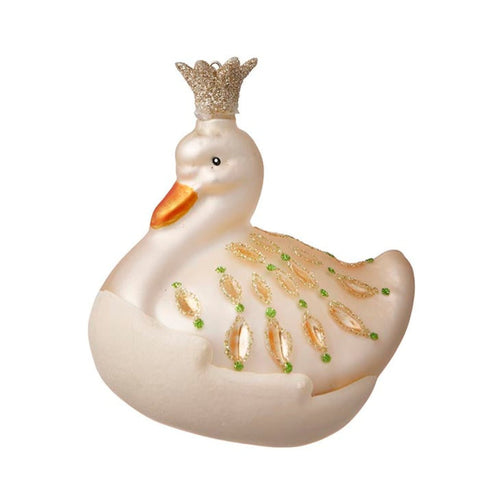 Christmas Tree 'Swan Champagne' Ornament by Bungalow of Denmark - Curated Living