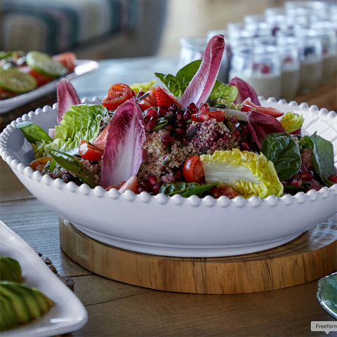 Pearl Collection 'White Pasta Serving Bowl' by Costa Nova of Portugal