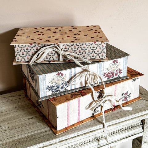 'Couture Storage Boxes' Set of Three by Merci Louis of France - Curated Living
