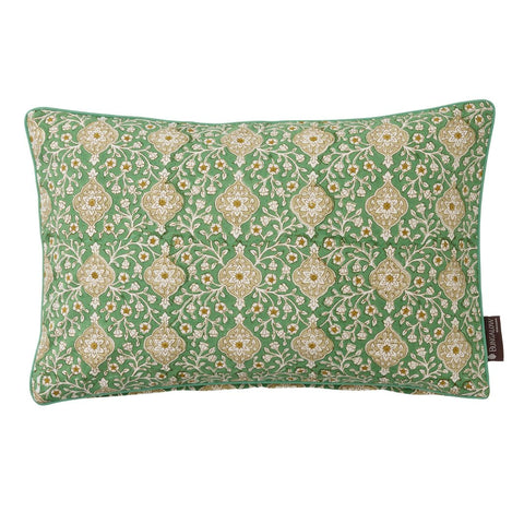 Cushion 'Chameli Ivy' Hand Block Printed Cotton by Bungalow of Denmark - Curated Living