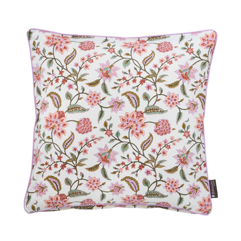 Cushion 'Divya Sorbet' Hand Block Printed Cotton by Bungalow of Denmark - Curated Living