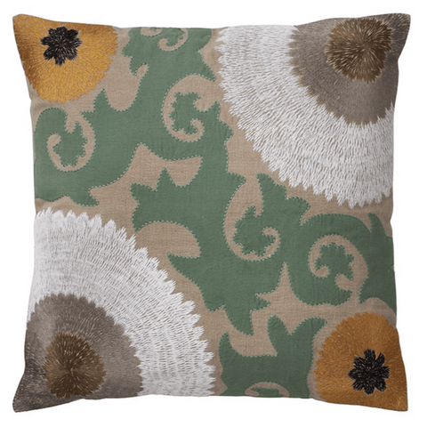 Cushion 'Jari Ivy' Embroidered by Bungalow of Denmark - Curated Living