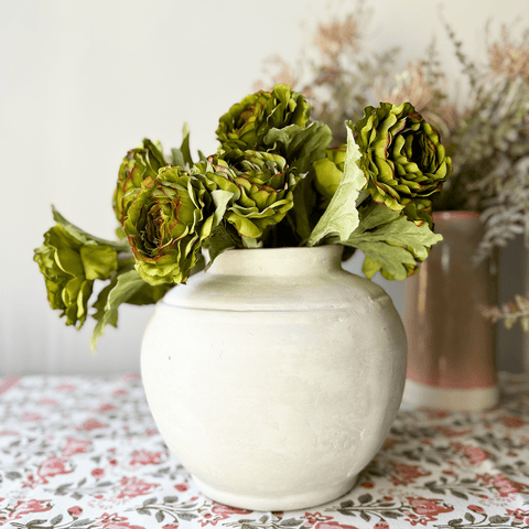 Decorative Vase 'Aura' Off White 19.5 cm by Bungalow of Denmark - Curated Living