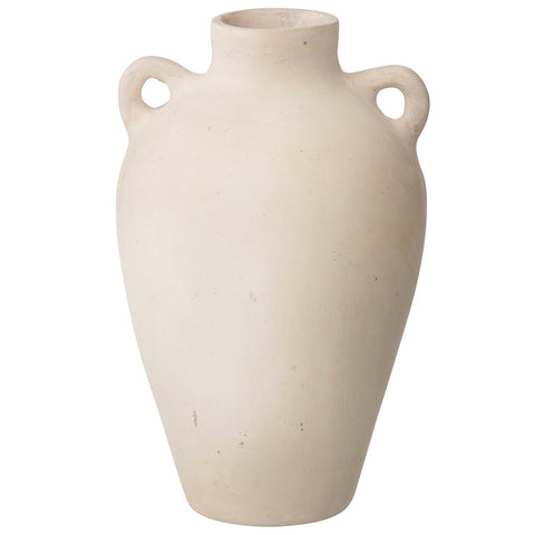 Decorative Vase 'Aura' Off White 31cm by Bungalow of Denmark - Curated Living