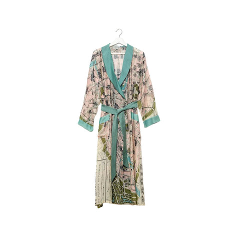 Dressing 'Paris Map' Gown by One Hundred Stars - Curated Living