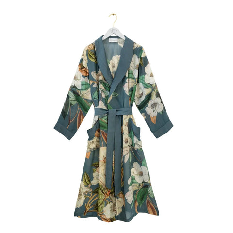 Dressing 'Rhodoleai Blue' Gown by One Hundred Stars - Curated Living