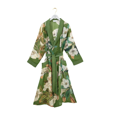 Dressing 'Rhodoleai Green' Gown by One Hundred Stars - Curated Living