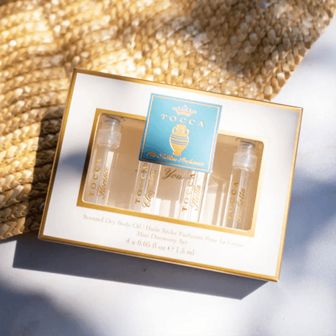 Dry Body Oil 'Mini Discovery Set' Spray - Set of Four by TOCCA - Curated Living