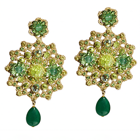 Earrings 'Arianna Acid Green' by Fiori d'Arancio of Italy - Curated Living