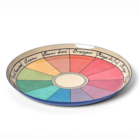 Enamel Tray 'Cercle Chromatique' Round by Roomytown UK - Curated Living