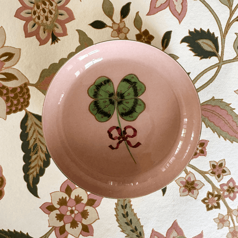 Enamel Tray 'Clover' Round by Roomytown UK - Curated Living