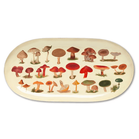 Enamel Tray 'Fungi' Oval by Roomytown UK - Curated Living
