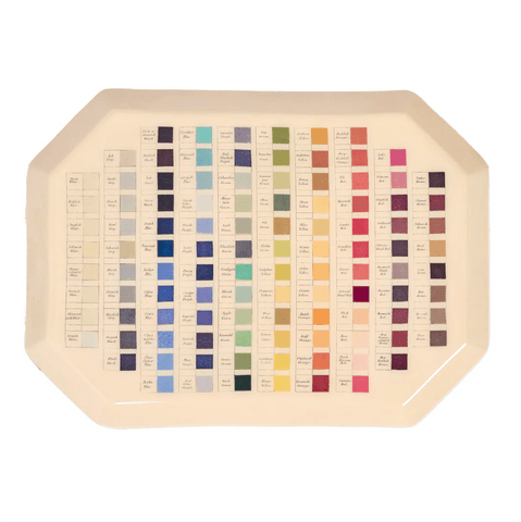 Enamel Tray 'Werners Nomenclature of Colours' Octagonal by Roomytown UK - Curated Living