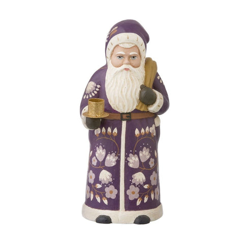 Figurine Candle Holder 'Marigold Plum' Santa by Bungalow of Denmark - Curated Living