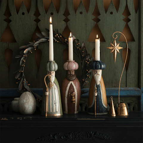 Figurines 'Wise Kings Ivy' Set of Three by Bungalow of Denmark - Curated Living