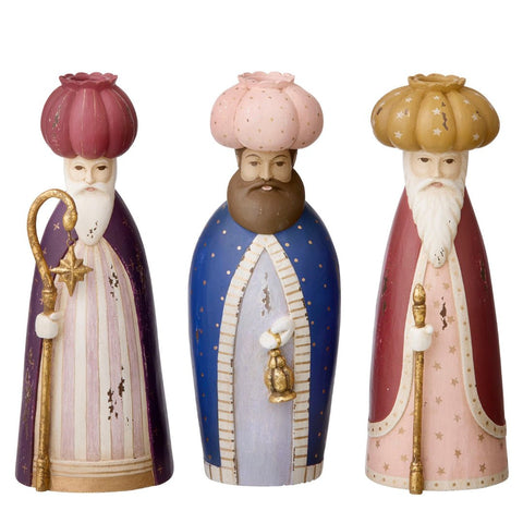 Figurines 'Wise Kings Ruby' Set of Three by Bungalow of Denmark - Curated Living