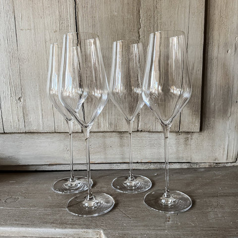 Finesse 'Clear' Glass 'Champagne Glasses' set of four by SP Collection of Belgium - Curated Living