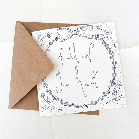 Follow Your Heart Greetings Card by Jessie Chorley - Curated Living