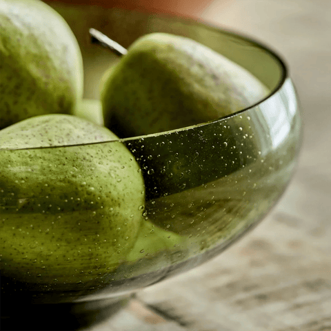 Glass 'Rain Bowl - Green' by House Doctor - Curated Living