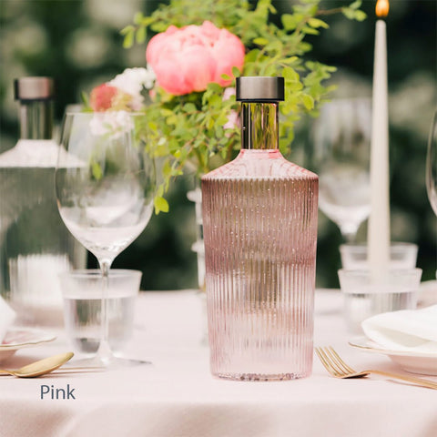 Glass Water or Wine Decanter Bottle 'Various Colours' by Paveau Glassware - Curated Living