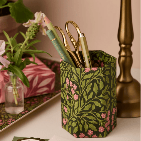 Green Flora Pen Pot by Wanderlust - Curated Living