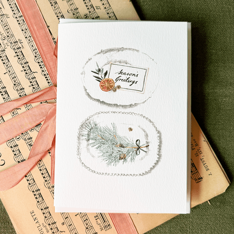 Greeting Card 'Festive Table' by Artist Elena Deshmukh - Curated Living