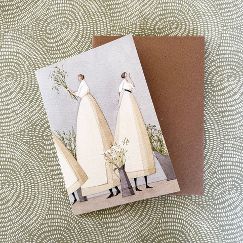 Greeting Card 'Flower Girls' by Laura Stoddart - Curated Living
