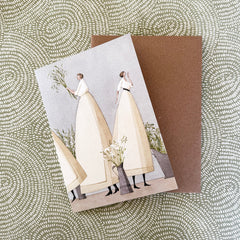 Greeting Card 'Flower Girls' by Laura Stoddart - Curated Living