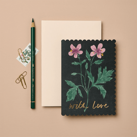 Greeting Card 'Geranium - With Love' by Wanderlust - Curated Living
