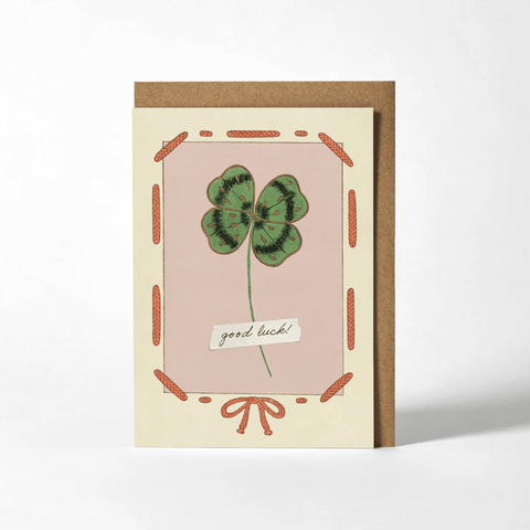 Greeting Card 'Good Luck Clover' by Roomytown UK - Curated Living